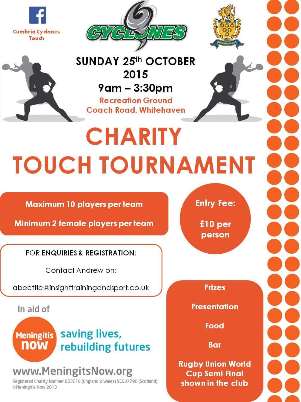 Cumbria Cyclone Charity Touch Tournament