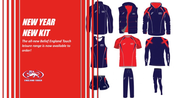 Belief Sports England Touch leisure range now on sale!