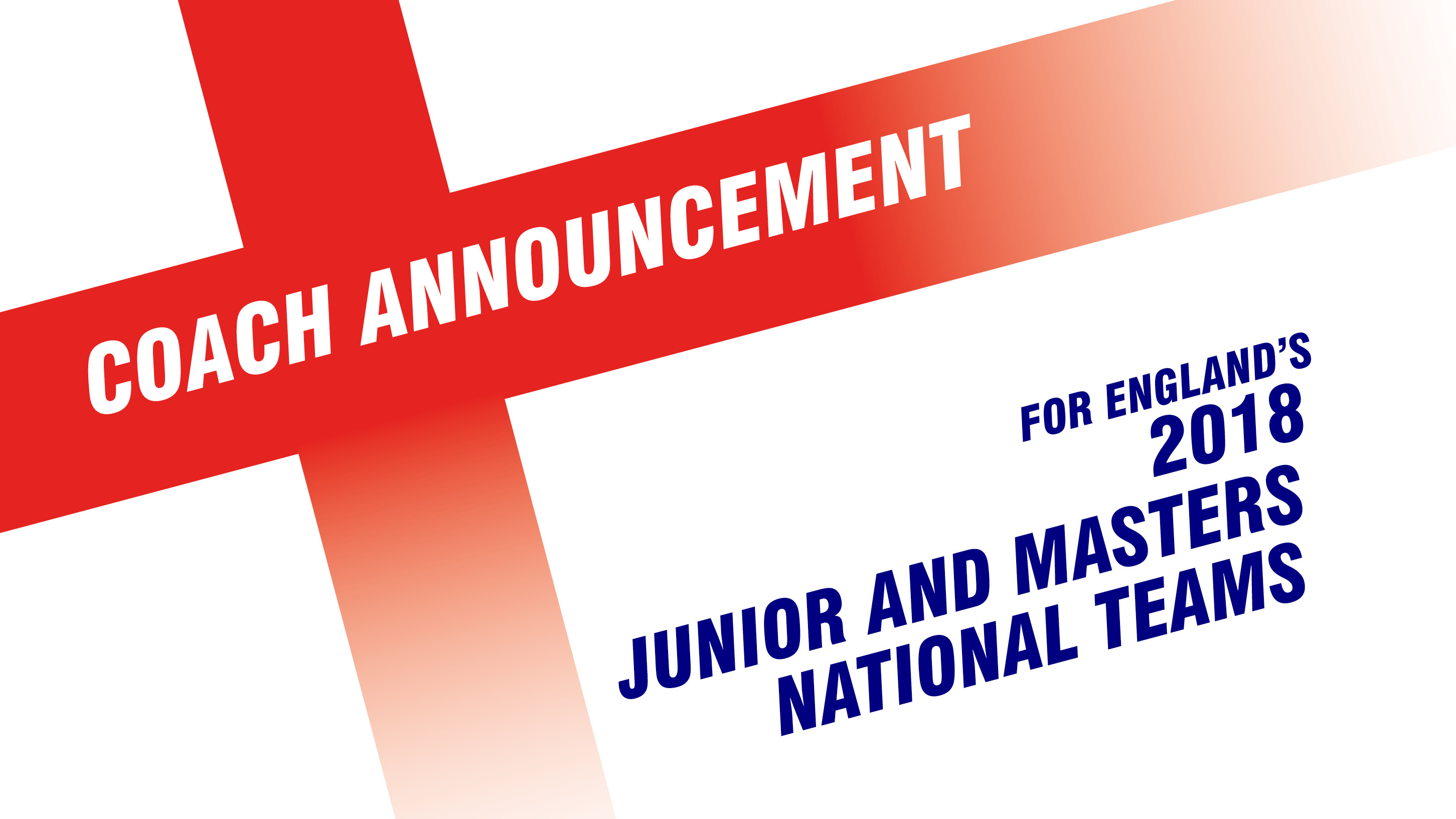 England Junior and Masters coaches announced