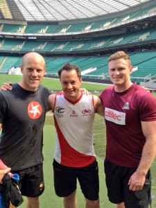 Chris Simon with England Stars