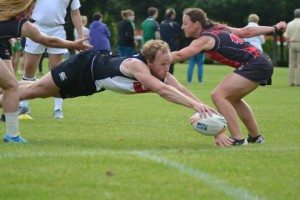 Shaun Hopkins scoring for England against Wales, in the Mixed Open category at the 2013 Home Nations, Dublin